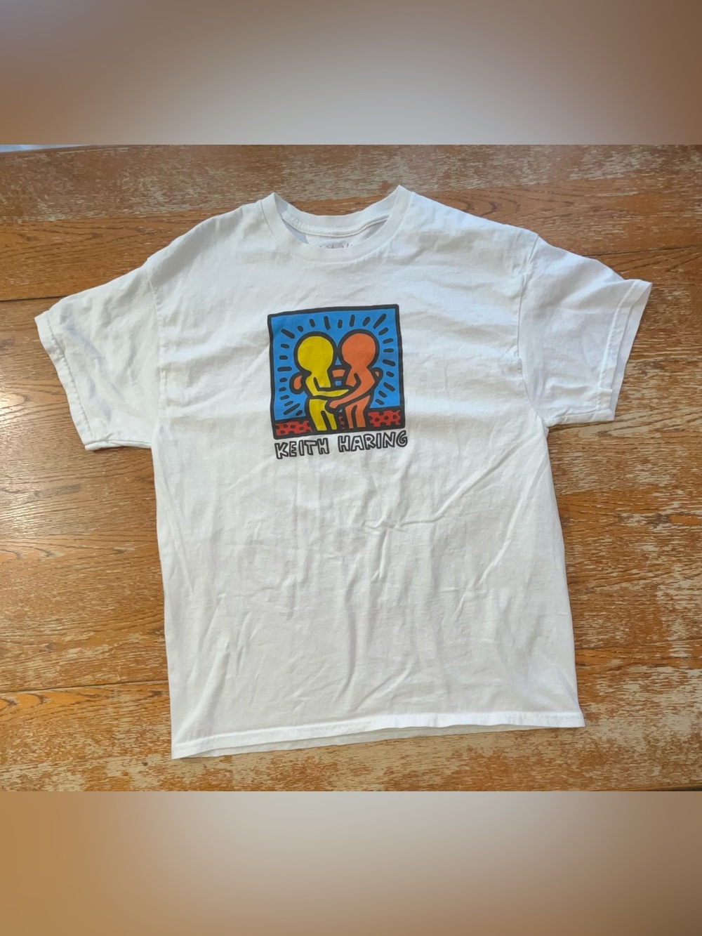 Keith Haring Best Buddies Art T-shirt Size Large Mens